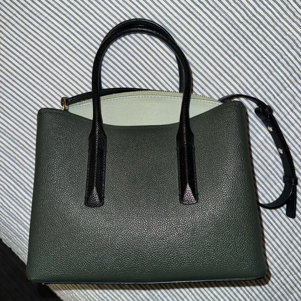Kate Spade Forest Green and Mint Satchel - Picture 2 of 5